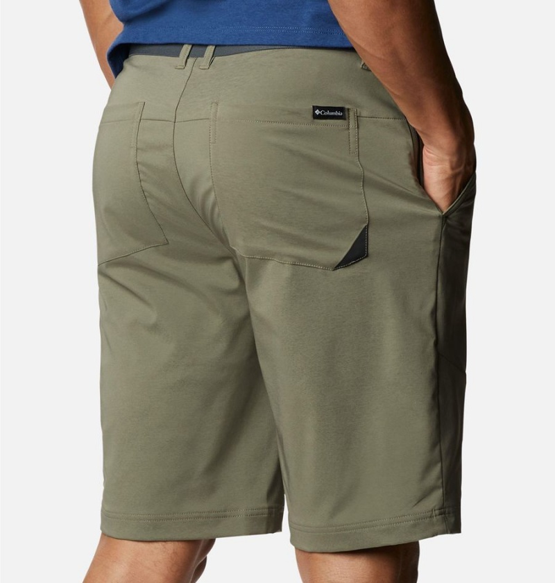 Green Men's Columbia Tech Trail Shorts | LIFZN-5384