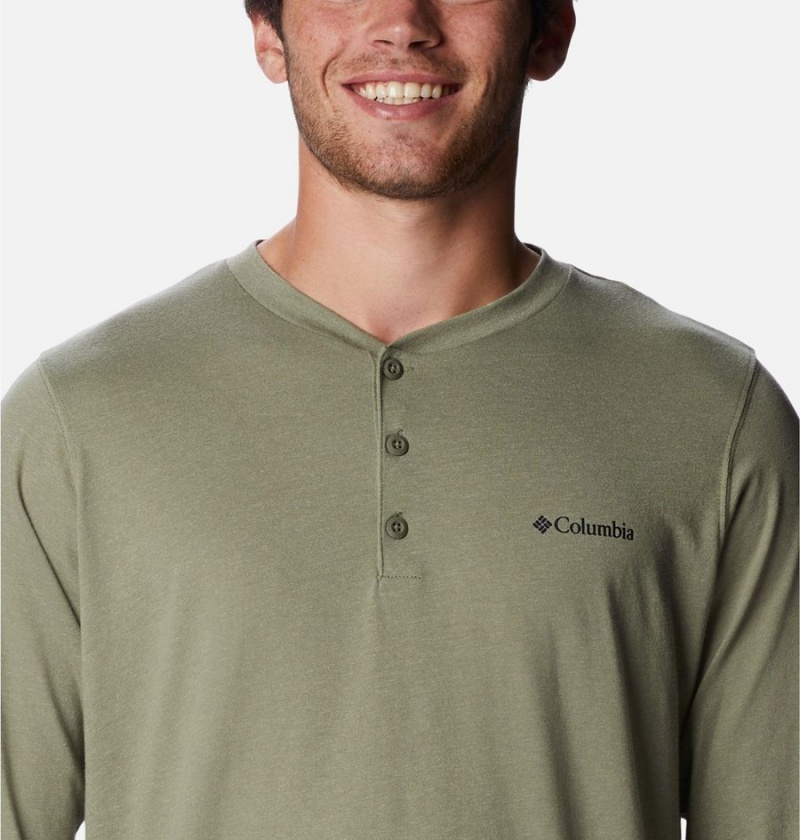 Green Men's Columbia Thistletown Hills Henley T-Shirt | IVCQH-0842