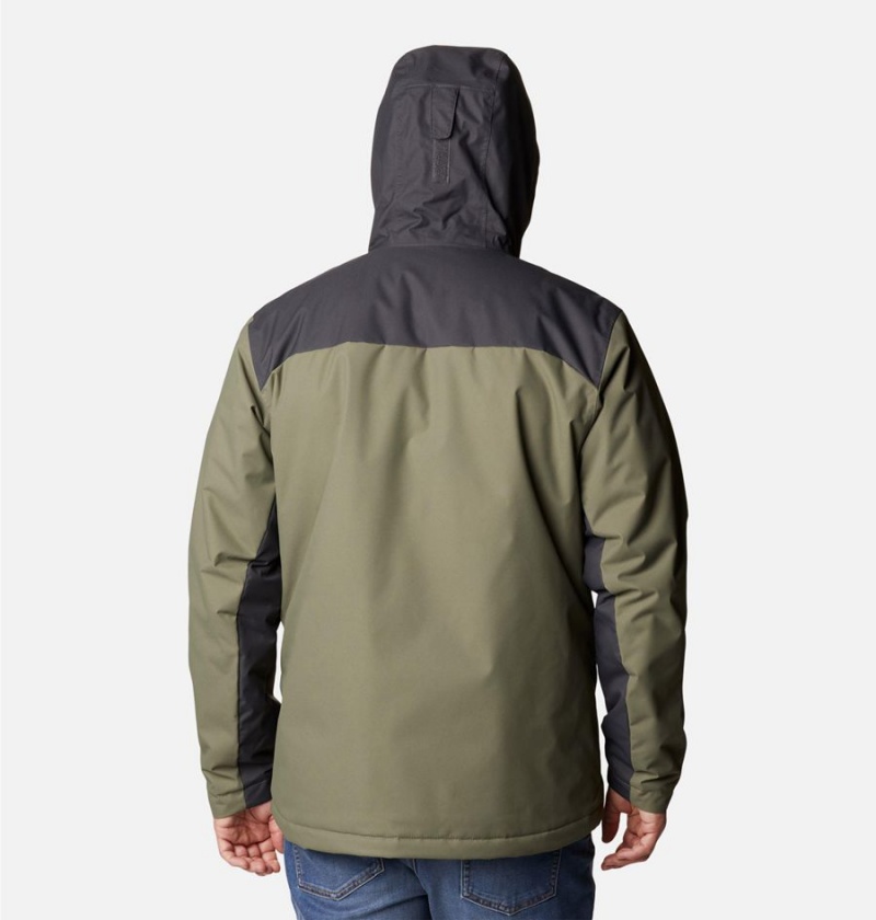 Green Men's Columbia Tipton Peak II Insulated Rain Jacket | UQVNY-0914