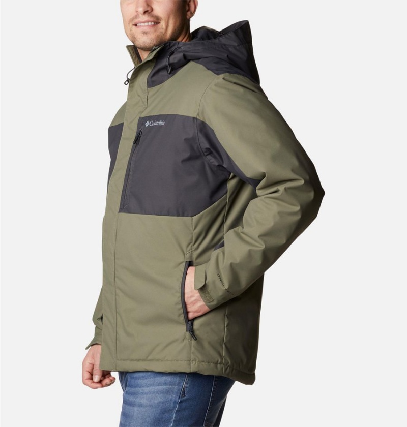 Green Men's Columbia Tipton Peak II Insulated Rain Jacket | UQVNY-0914