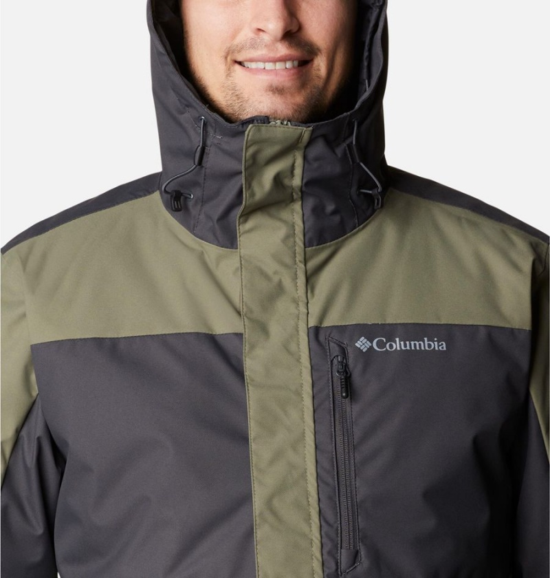 Green Men's Columbia Tipton Peak II Insulated Rain Jacket | UQVNY-0914