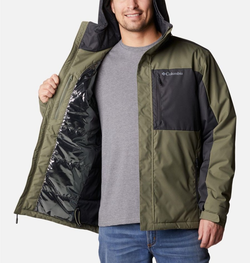 Green Men's Columbia Tipton Peak II Insulated Rain Jacket | UQVNY-0914