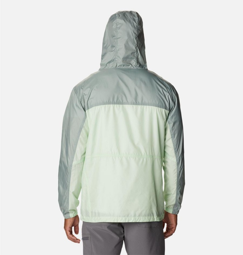 Green Men's Columbia Trail Traveler Windbreaker | IYRCW-8692