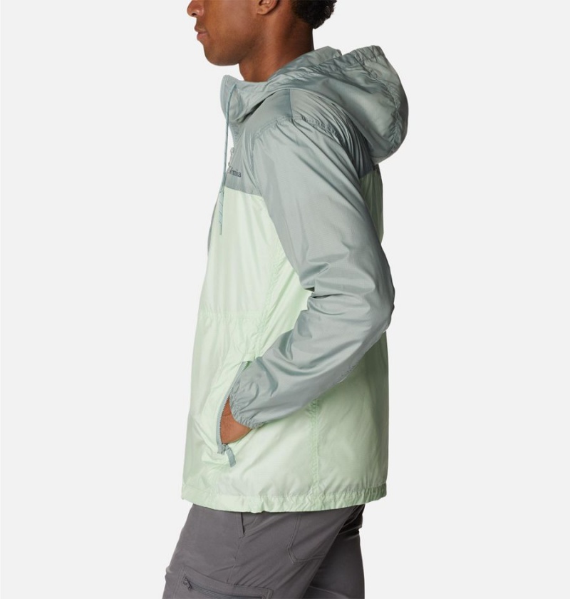 Green Men's Columbia Trail Traveler Windbreaker | IYRCW-8692