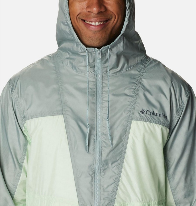 Green Men's Columbia Trail Traveler Windbreaker | IYRCW-8692