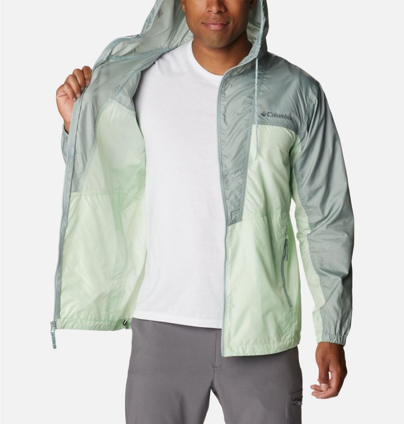 Green Men's Columbia Trail Traveler Windbreaker | IYRCW-8692