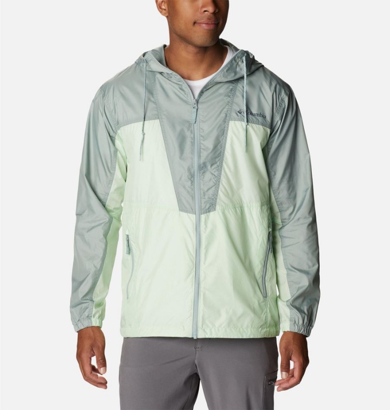 Green Men\'s Columbia Trail Traveler Windbreaker | IYRCW-8692