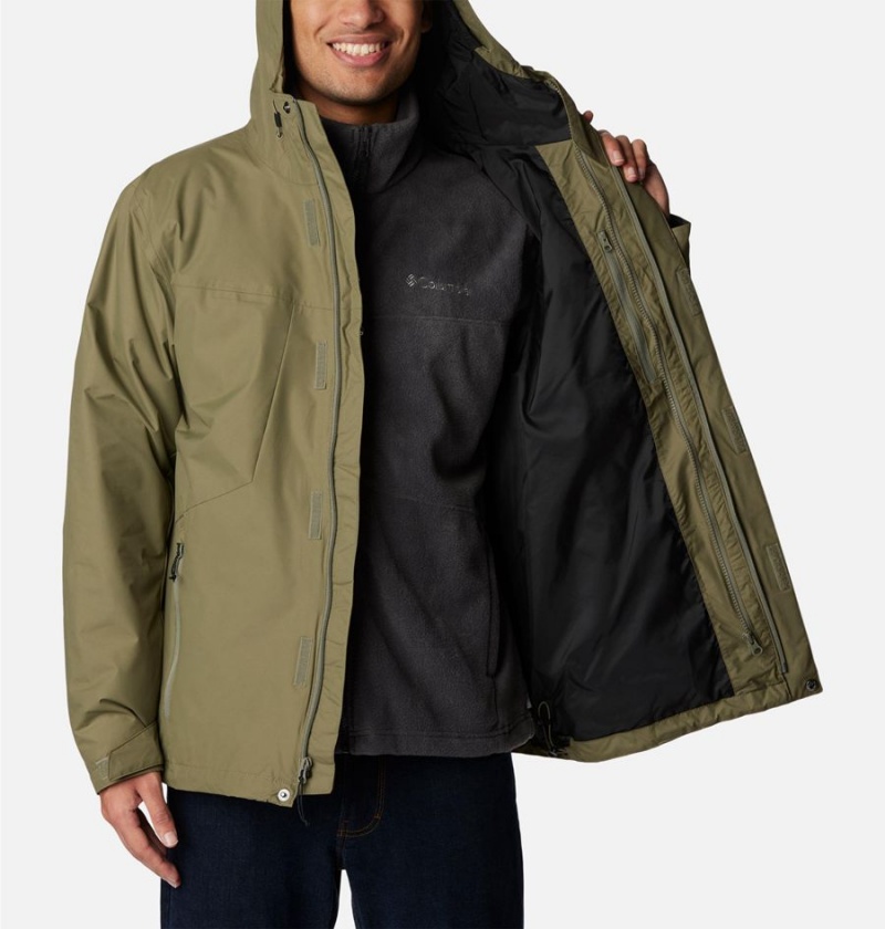 Green Men's Columbia Tunnel Falls Interchange 3 In 1 Jackets | HQTSZ-8912