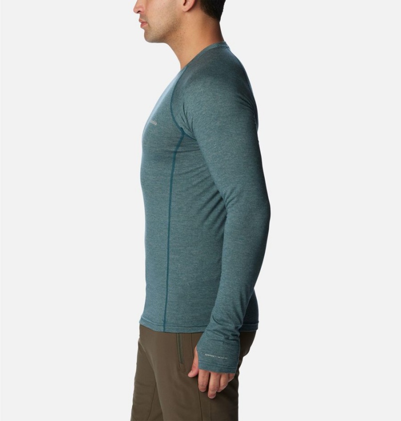 Green Men's Columbia Tunnel Springs Wool Crew Baselayer T-Shirt | ESHRI-5831