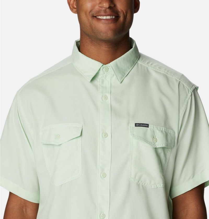 Green Men's Columbia Utilizer II Solid Short Sleeve Shirt | JUZRB-2156