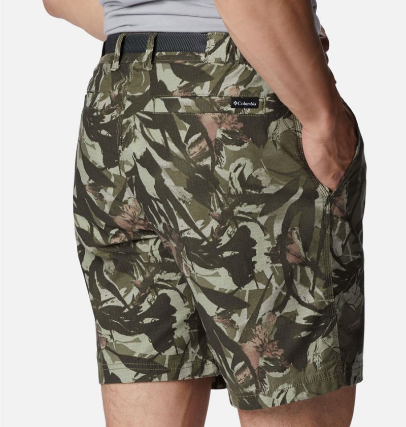 Green Men's Columbia Wallowa Belted Shorts | SACNT-2871