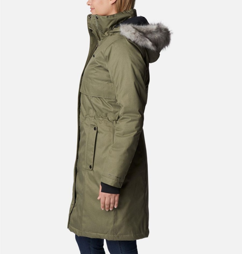 Green Women's Columbia Apres Arson Winter Long Down Coats | XROTL-8196