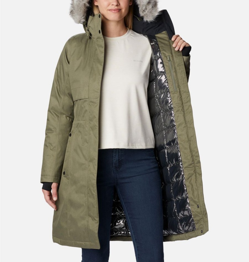 Green Women's Columbia Apres Arson Winter Long Down Coats | XROTL-8196