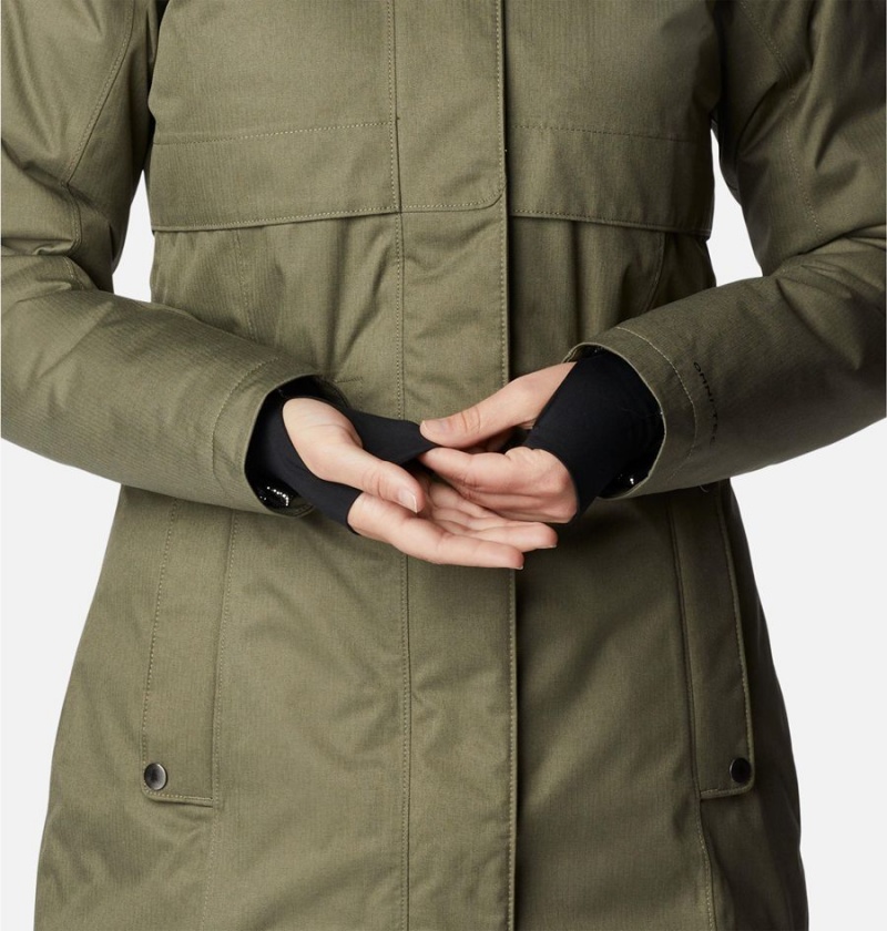 Green Women's Columbia Apres Arson Winter Long Down Coats | XROTL-8196