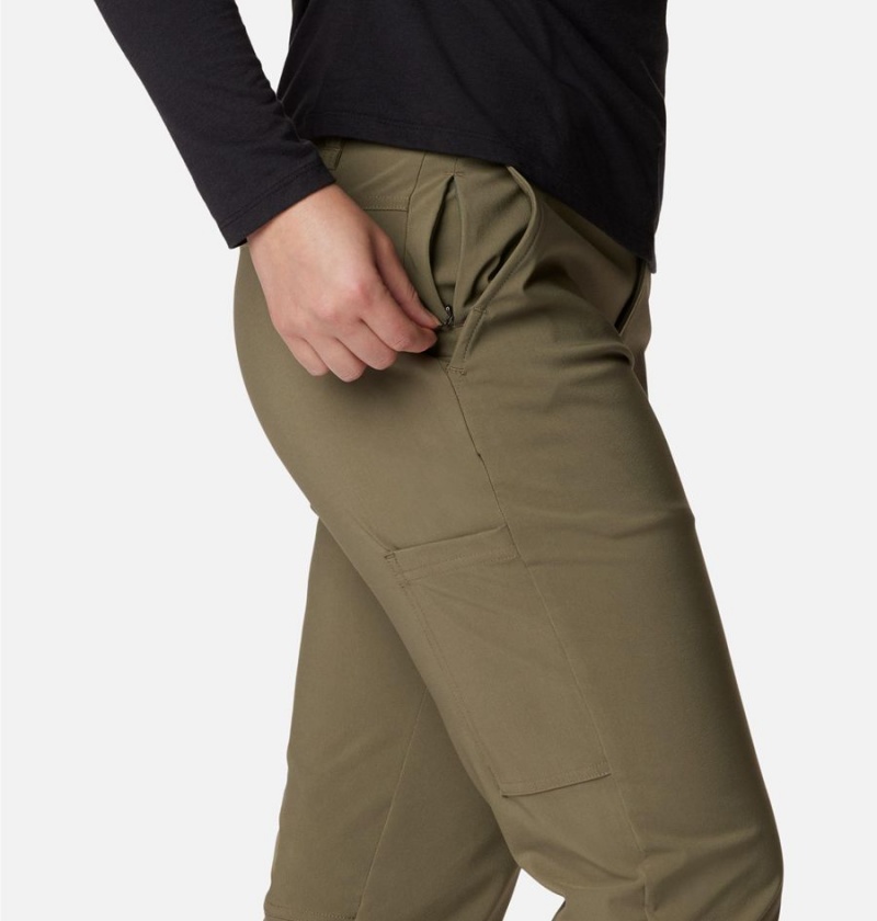 Green Women's Columbia Back Beauty Softshell Pants | VSMTG-1749