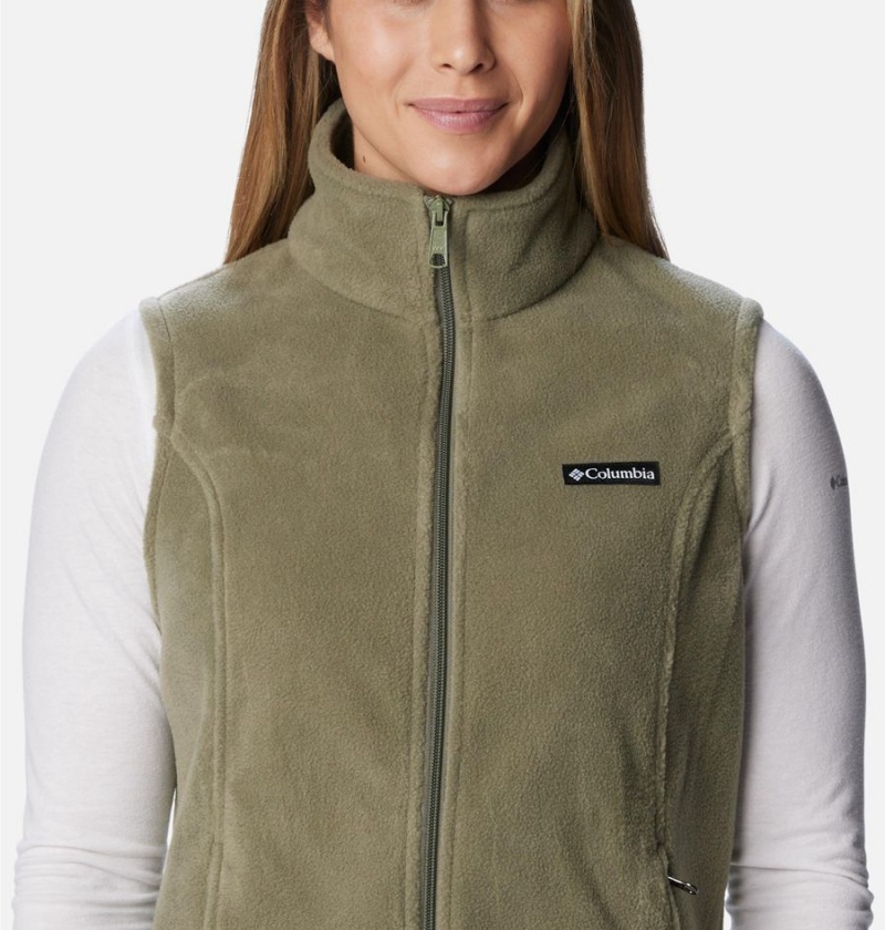 Green Women's Columbia Benton Springs Fleece Vest | QWHEN-3074