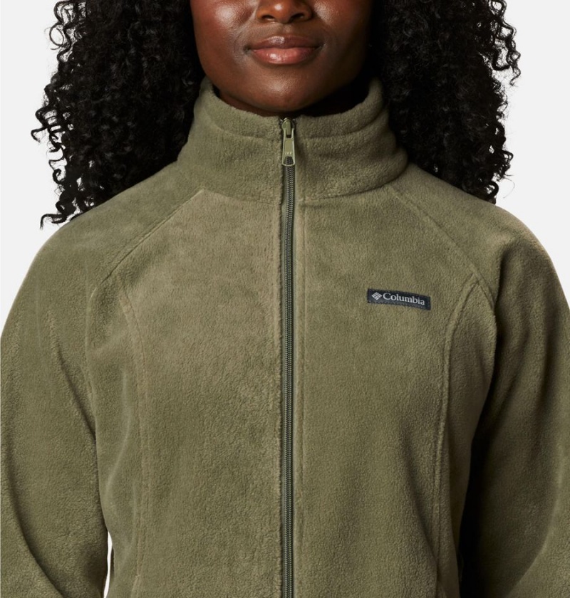 Green Women's Columbia Benton Springs Full Zip Fleece Jacket | AUROY-4976