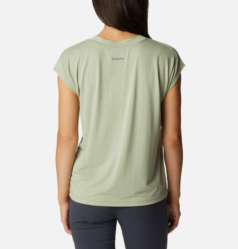 Green Women's Columbia Boundless Beauty T-Shirt | WJERO-1784