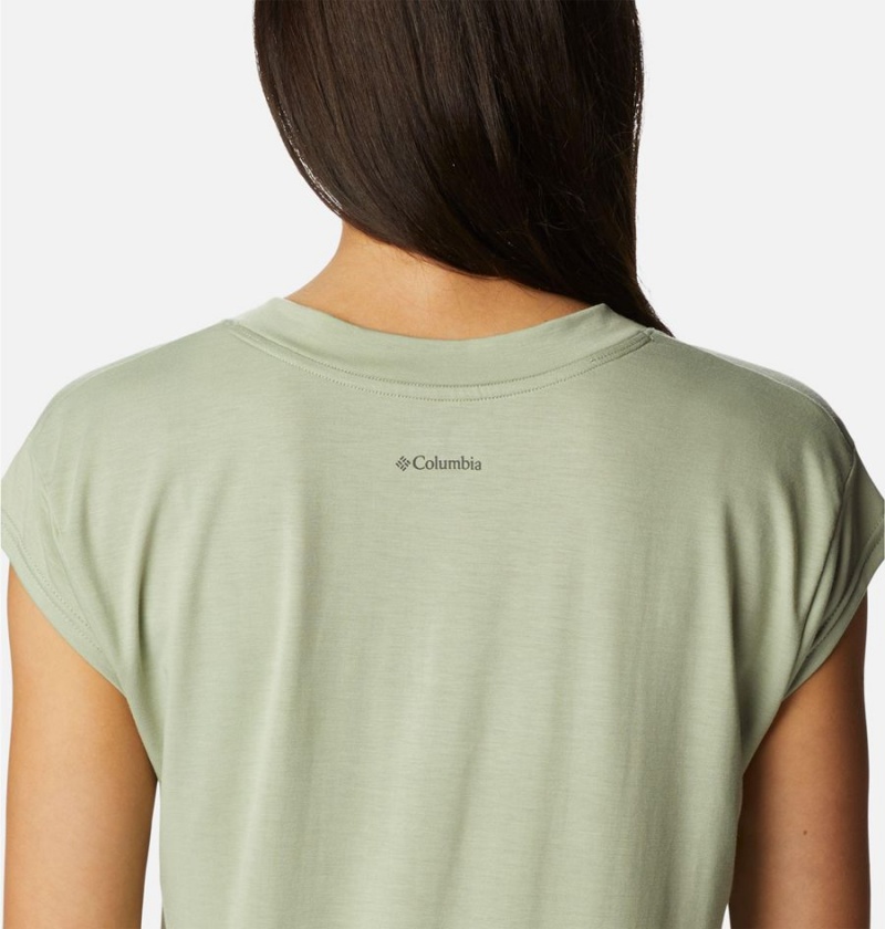 Green Women's Columbia Boundless Beauty T-Shirt | WJERO-1784