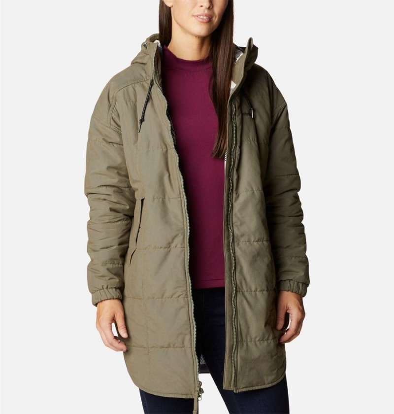 Green Women's Columbia Chatfield Hill Novelty Coats | PIZBW-0742