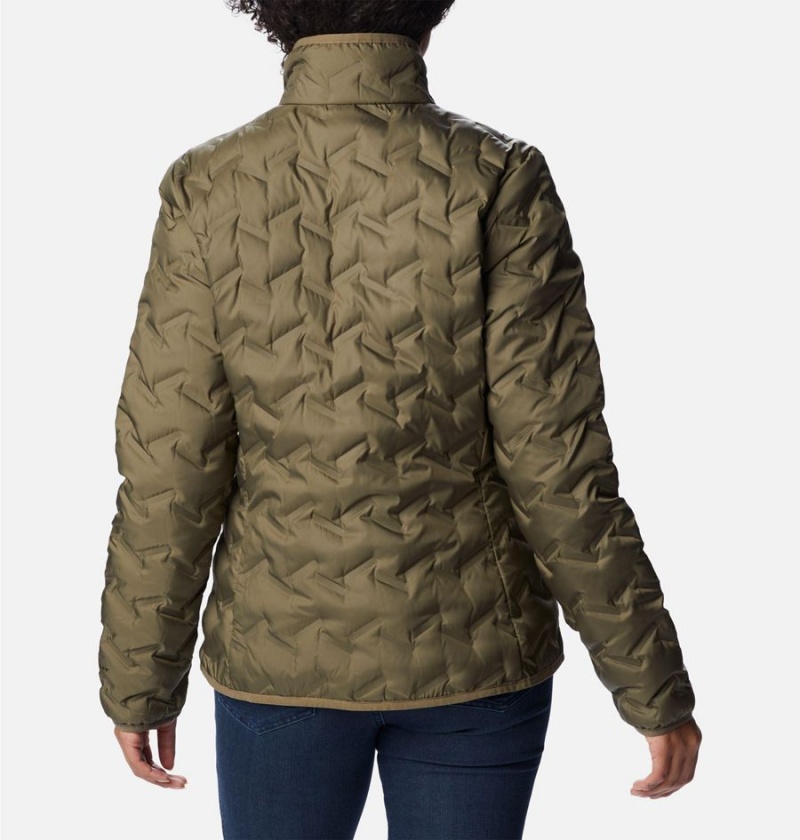 Green Women's Columbia Delta Ridge Puffer Jacket | QXHFK-5381