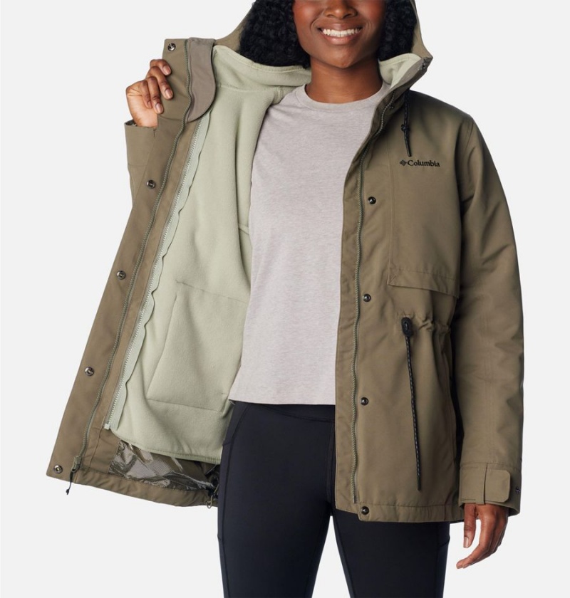 Green Women's Columbia Drop Ridge Interchange 3 In 1 Jackets | KXDHB-3682