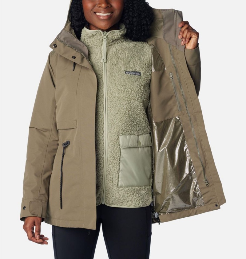 Green Women's Columbia Drop Ridge Interchange 3 In 1 Jackets | KXDHB-3682