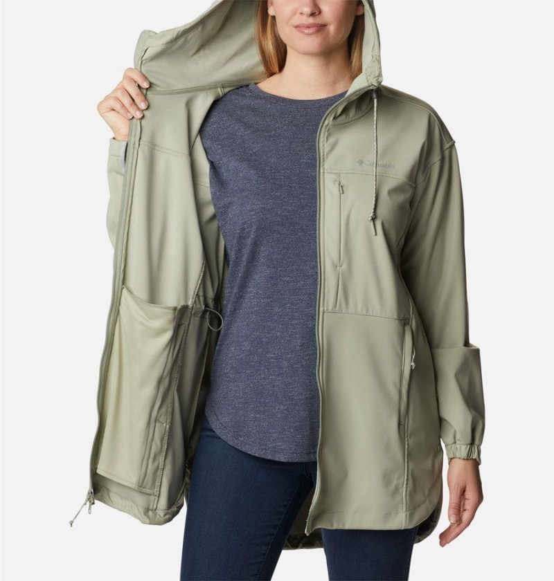 Green Women's Columbia Flora Park Softshell Jackets | NUTGB-7931