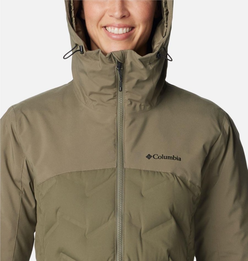 Green Women's Columbia Grand Trek II Puffer Jacket | UXRJZ-2314