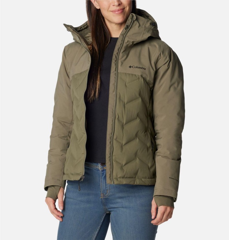 Green Women's Columbia Grand Trek II Puffer Jacket | UXRJZ-2314