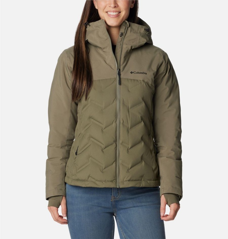 Green Women\'s Columbia Grand Trek II Puffer Jacket | UXRJZ-2314