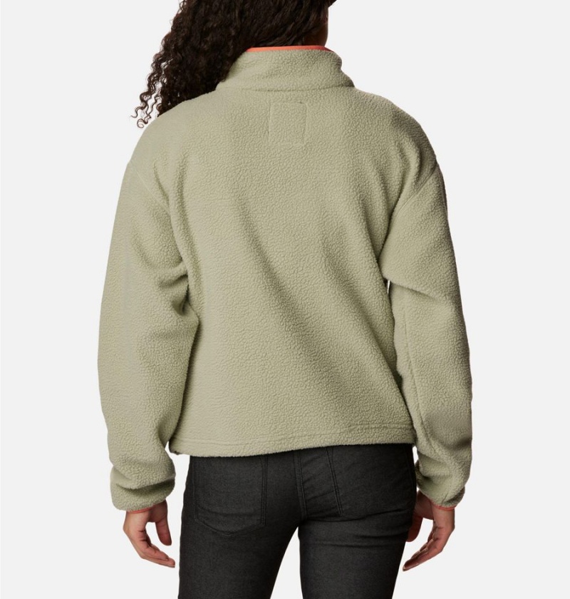 Green Women's Columbia Helvetia Cropped Half Snap Fleece Pullover | CFKYG-6401