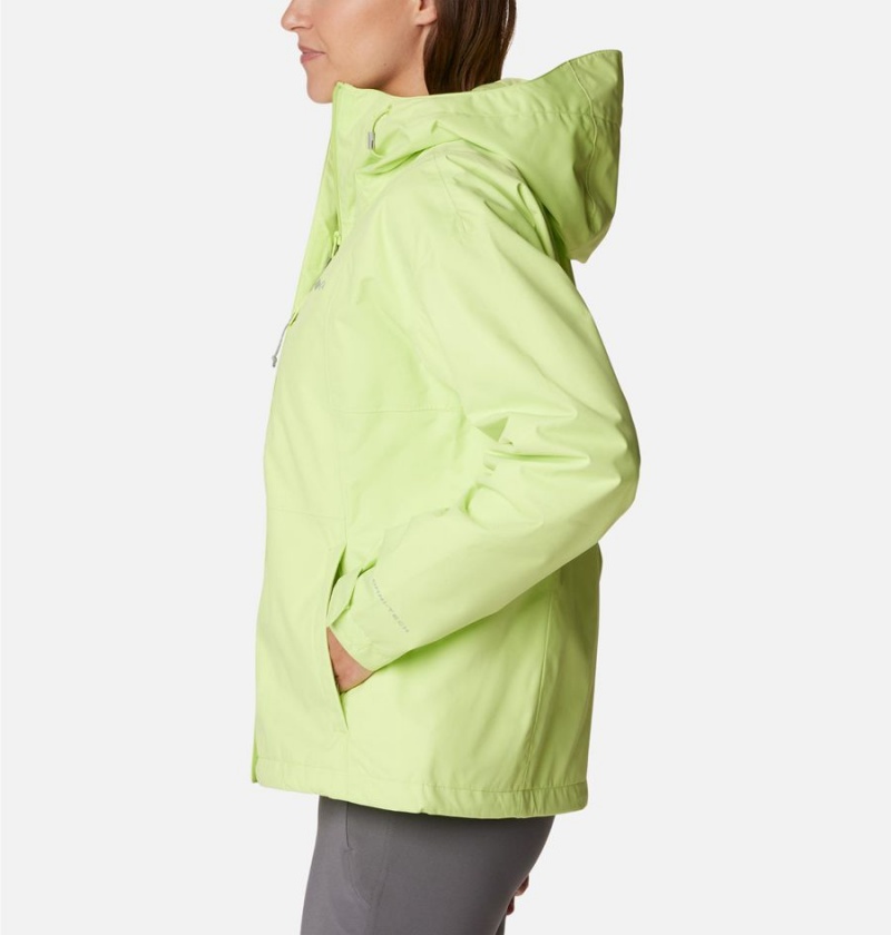 Green Women's Columbia Hikebound Rain Jacket | KQOMA-7053