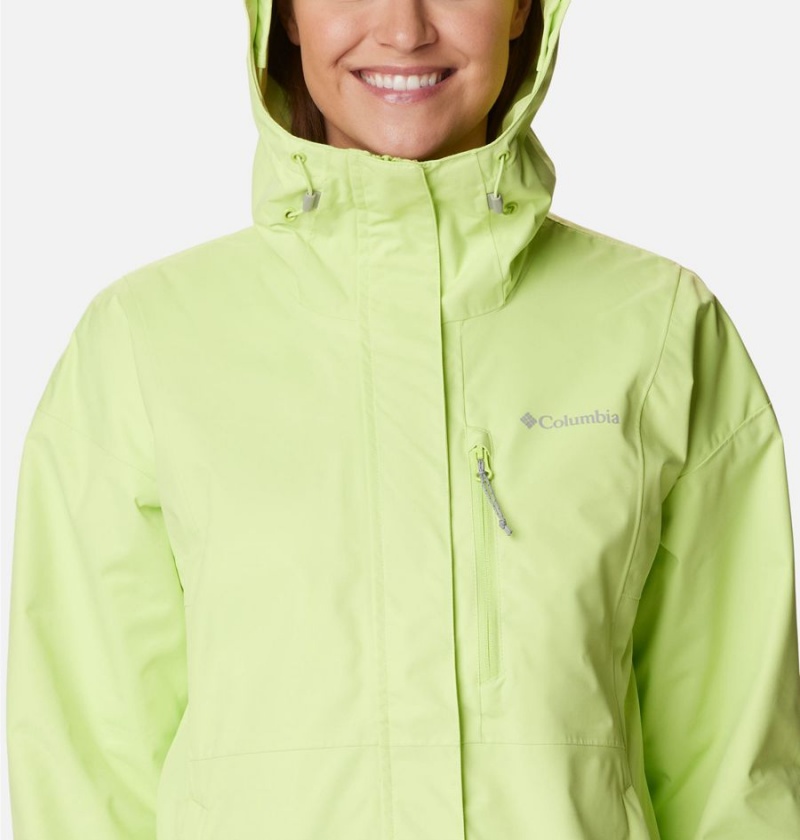 Green Women's Columbia Hikebound Rain Jacket | KQOMA-7053