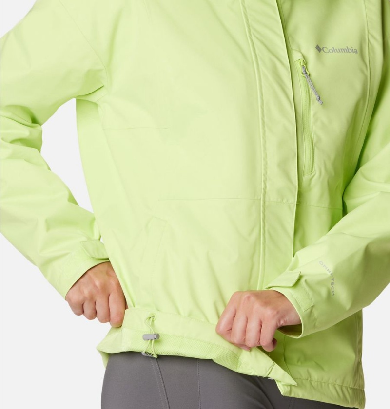 Green Women's Columbia Hikebound Rain Jacket | KQOMA-7053