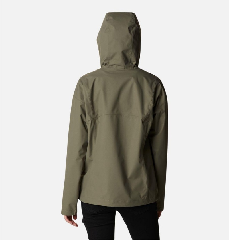 Green Women's Columbia Hikebound Rain Jacket | XHFNV-9321