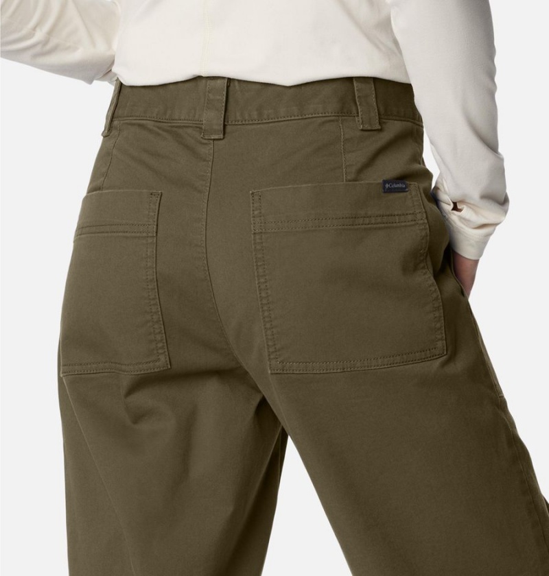 Green Women's Columbia Holly Hideaway Cotton Pants | WOKXT-7569