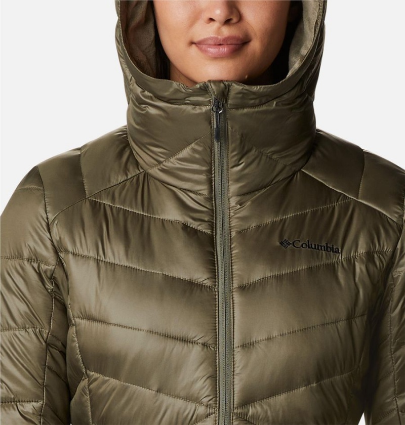 Green Women's Columbia Joy Peak Insulated Hooded Puffer Jacket | MIUZA-3951