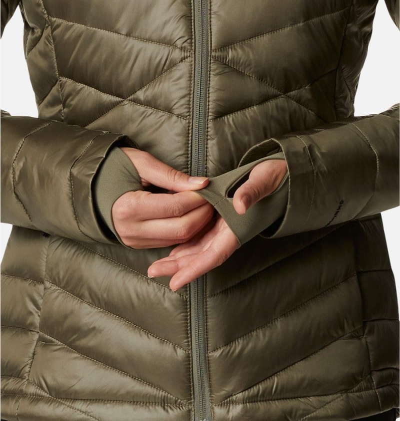 Green Women's Columbia Joy Peak Insulated Hooded Puffer Jacket | MIUZA-3951