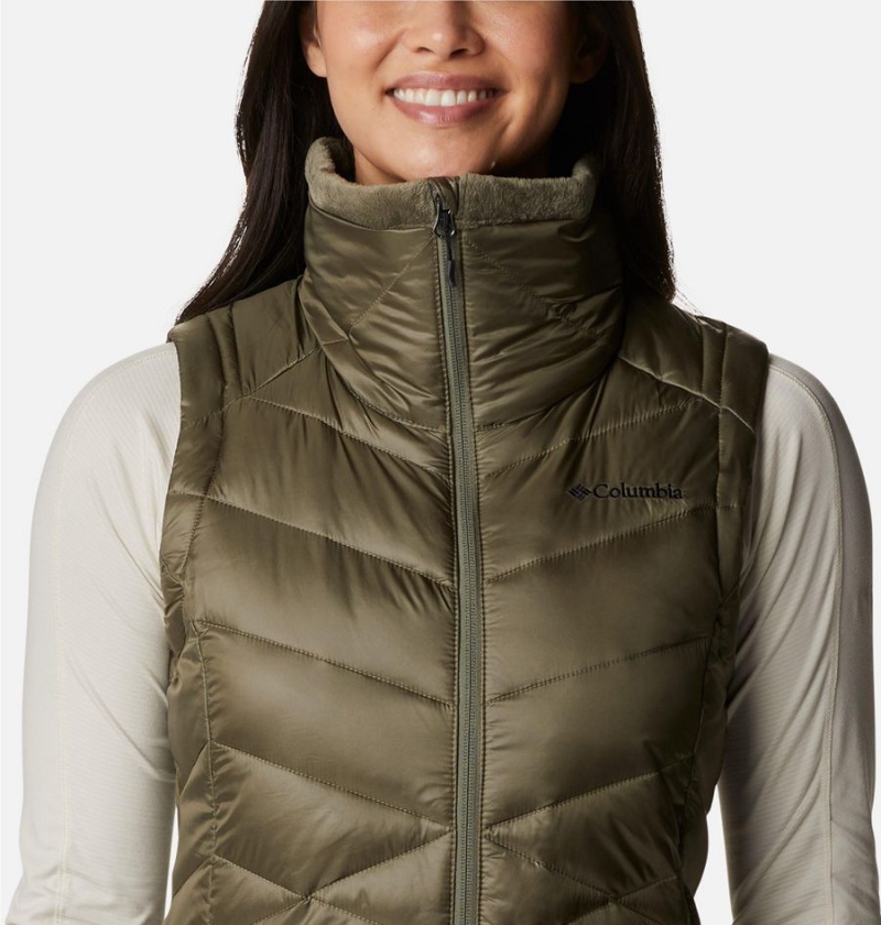 Green Women's Columbia Joy Peak Insulated Vest | SMRHQ-4683