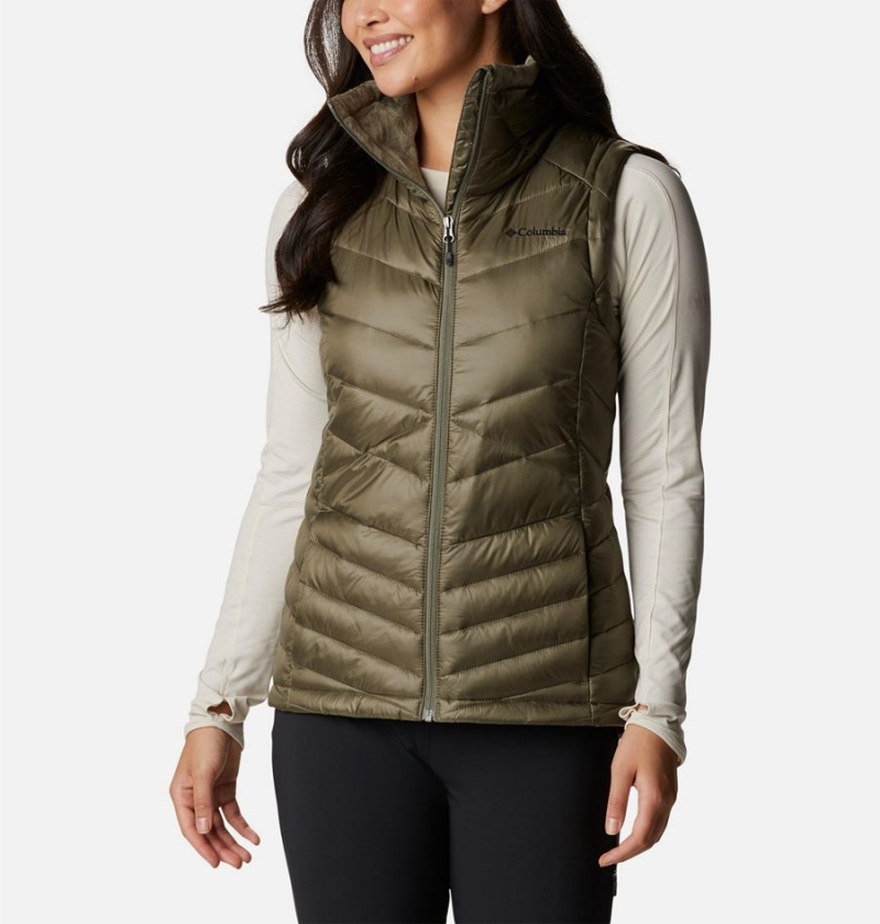 Green Women\'s Columbia Joy Peak Insulated Vest | SMRHQ-4683