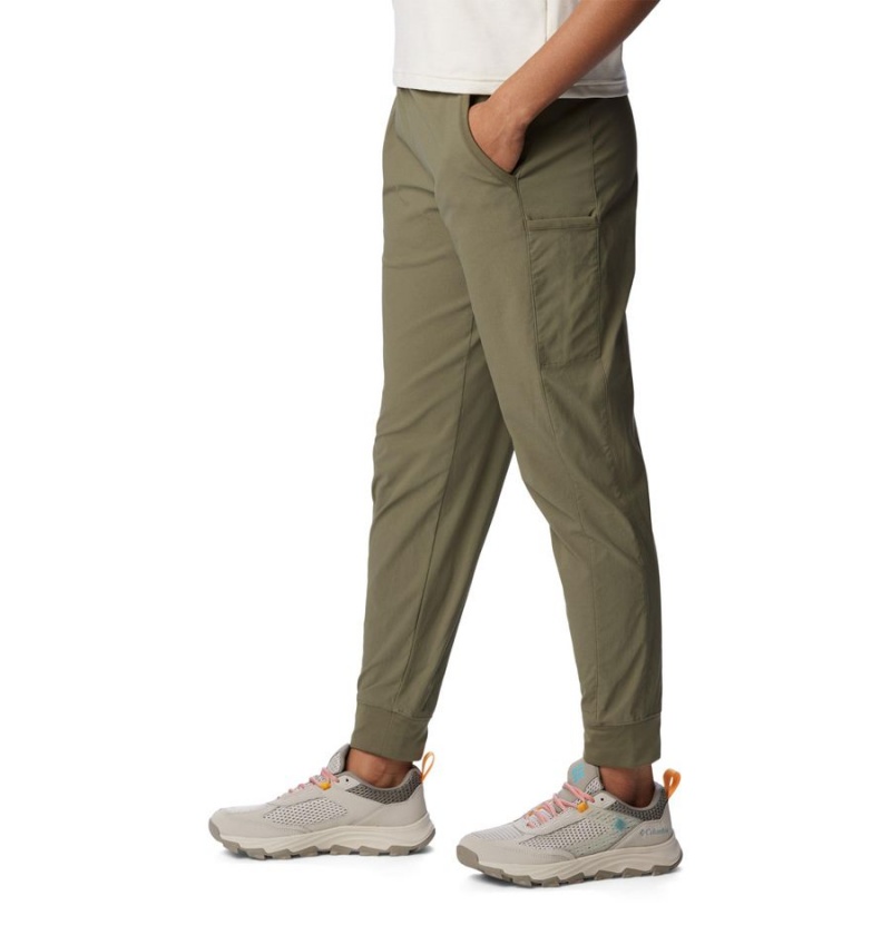 Green Women's Columbia Leslie Falls Joggers Pants | HCBAW-7402