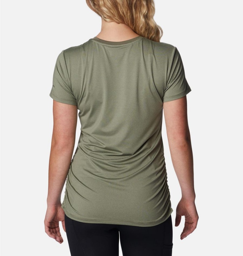 Green Women's Columbia Leslie Falls Short Sleeve T-Shirt | GECQO-6098