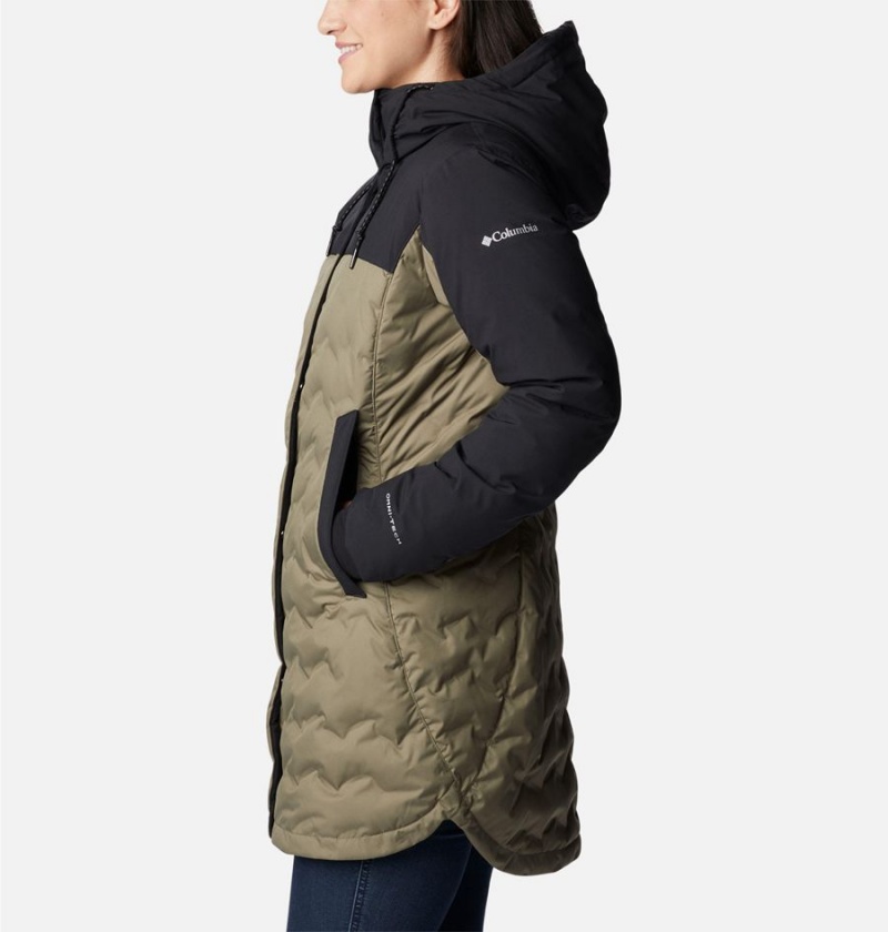 Green Women's Columbia Mountain Croo II Mid Down Coats | NHRYW-2730