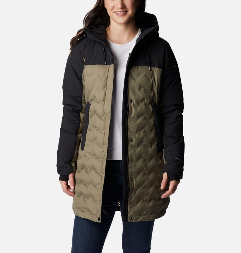 Green Women's Columbia Mountain Croo II Mid Down Coats | NHRYW-2730