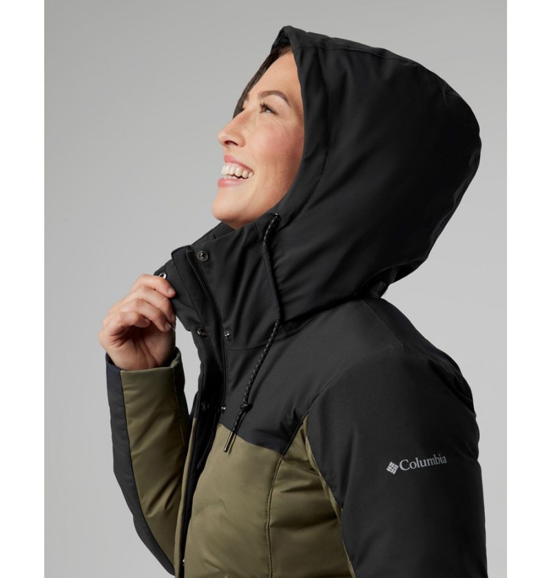 Green Women's Columbia Mountain Croo II Mid Down Coats | NHRYW-2730