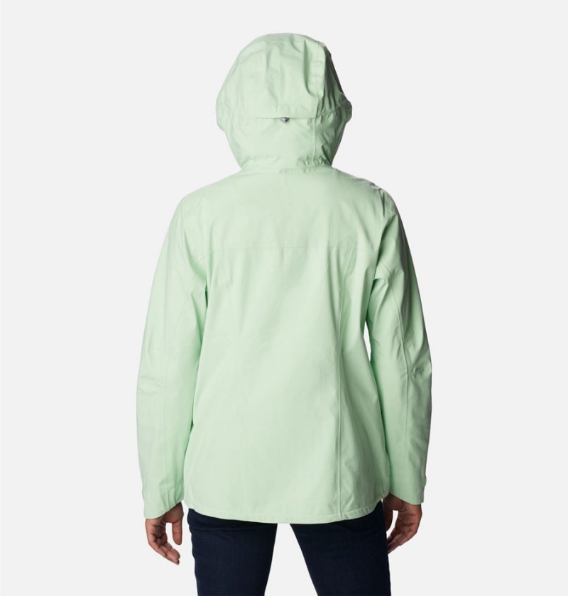 Green Women's Columbia Omni-Tech Ampli-Dry Shell Rain Jacket | LKNDP-8739