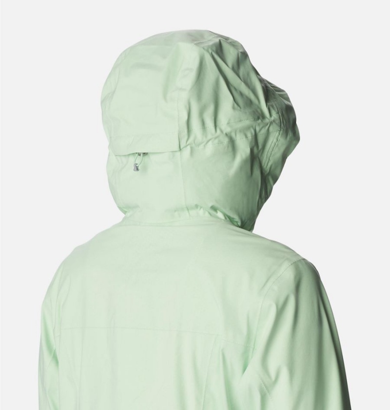 Green Women's Columbia Omni-Tech Ampli-Dry Shell Rain Jacket | LKNDP-8739