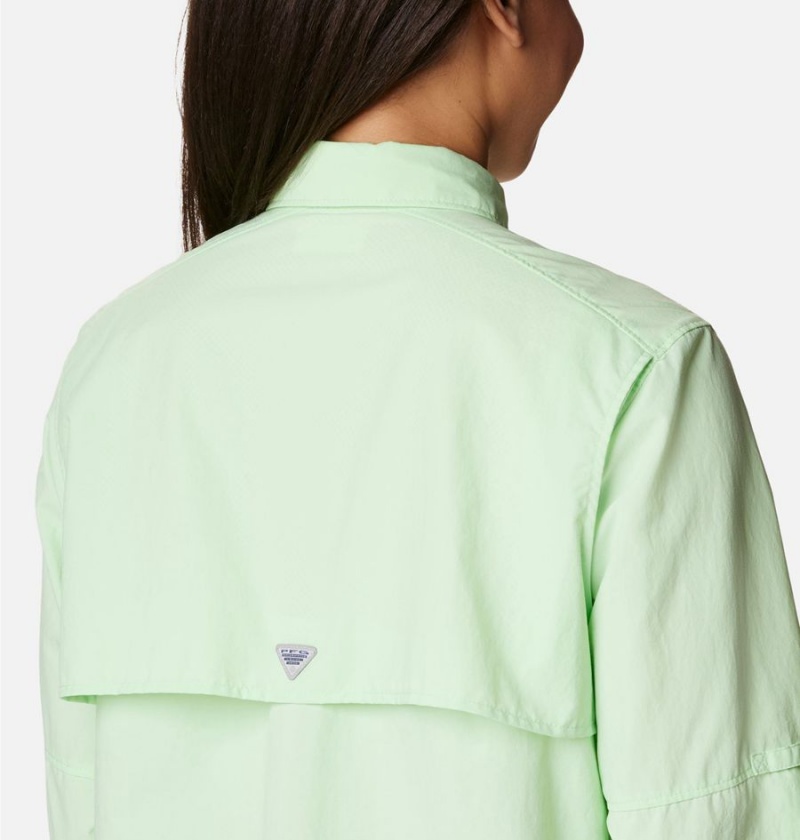 Green Women's Columbia PFG Bahama Long Sleeve Shirt | PRODT-4673