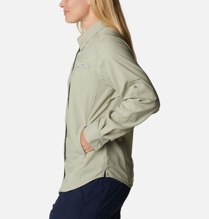 Green Women's Columbia PFG Tamiami II Long Sleeve Shirt | XLWVJ-0647